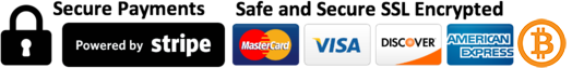 We accept payments via Credit Card (processed by Stripe.com), PayPal.com, Bank Transfers, and Bitcoin. Other Crypto-Currencies may also be accepted on a case by case basis.